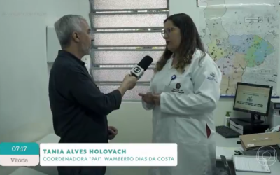 TV Globo destaca o programa PAI na região da UBS Wamberto Dias da Costa, na zona norte de São Paulo