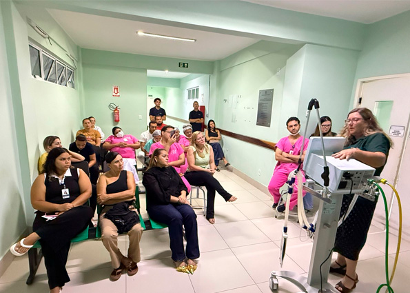 Treinamento reforça uso seguro de ventiladores pulmonares no Hospital Regional de Campo Maior, no Piauí