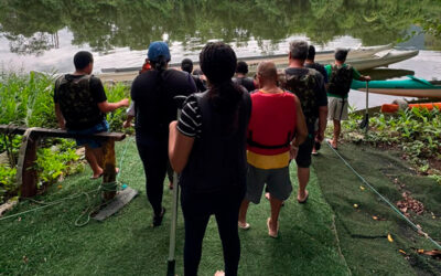 Usuários do CAPS AD de Cubatão participam de vivência terapêutica de canoagem no Rio Cubatão