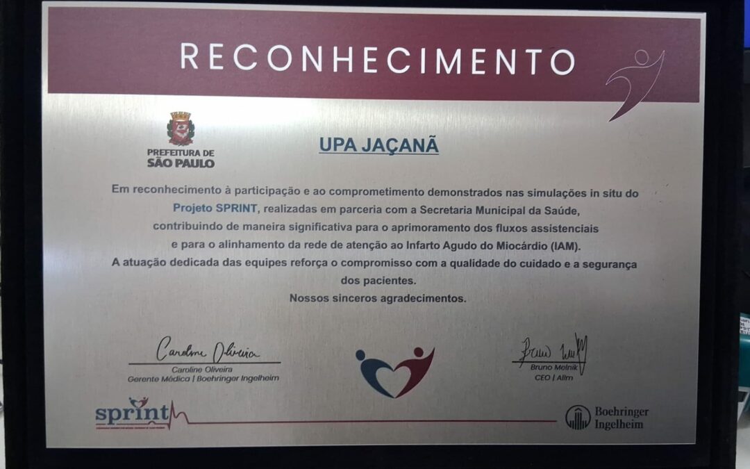 UPA Jaçanã é reconhecida por participação em iniciativa de aprimoramento do atendimento ao infarto