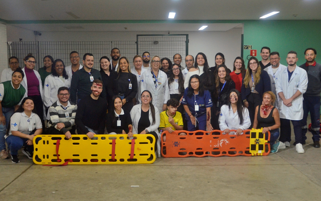 Capacitação sobre Plano de Contingência e atendimento a incidente com múltiplas vítimas é realizado aos colaboradores da UPA Zona Leste, em Santos