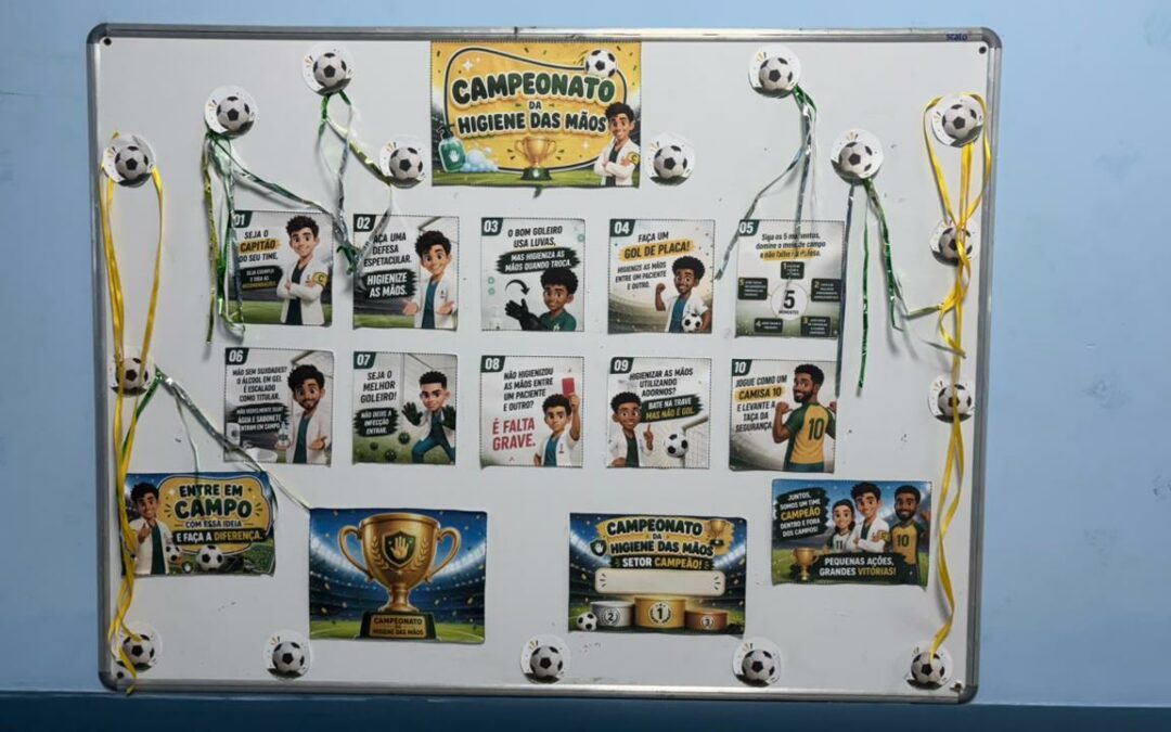 Copa do Mundo: Novo Hospital Regional de Picos reforça prevenção de infecções com ação temática inspirada no campeonato
