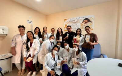 Colaboradoras do Hospital Regional Justino Luz participam de capacitação relacionada à Campanha Agosto Dourado